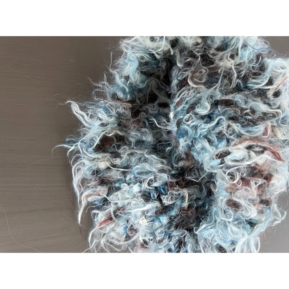 Soft‎ Fluffy Knit Winter Headband Ear Warmer Cozy Textured Fuzzy Head Wrap Blue